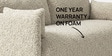 Cozy Chic Boucle 3 Seater Sofa In Cream Colour