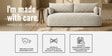 Cozy Chic Boucle 3 Seater Sofa In Cream Colour