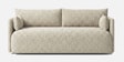 Cozy Chic Boucle 3 Seater Sofa In Cream Colour