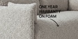 Cozy Chic Boucle 3 Seater Sofa In Grey Colour