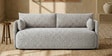 Cozy Chic Boucle 3 Seater Sofa In Grey Colour