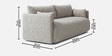 Cozy Chic Boucle 3 Seater Sofa In Grey Colour