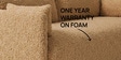 Cozy Chic Boucle 3 Seater Sofa In Mustard Colour