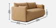 Cozy Chic Boucle 3 Seater Sofa In Mustard Colour