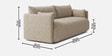Cozy Chic Boucle 3 Seater Sofa In Soft Sand Colour