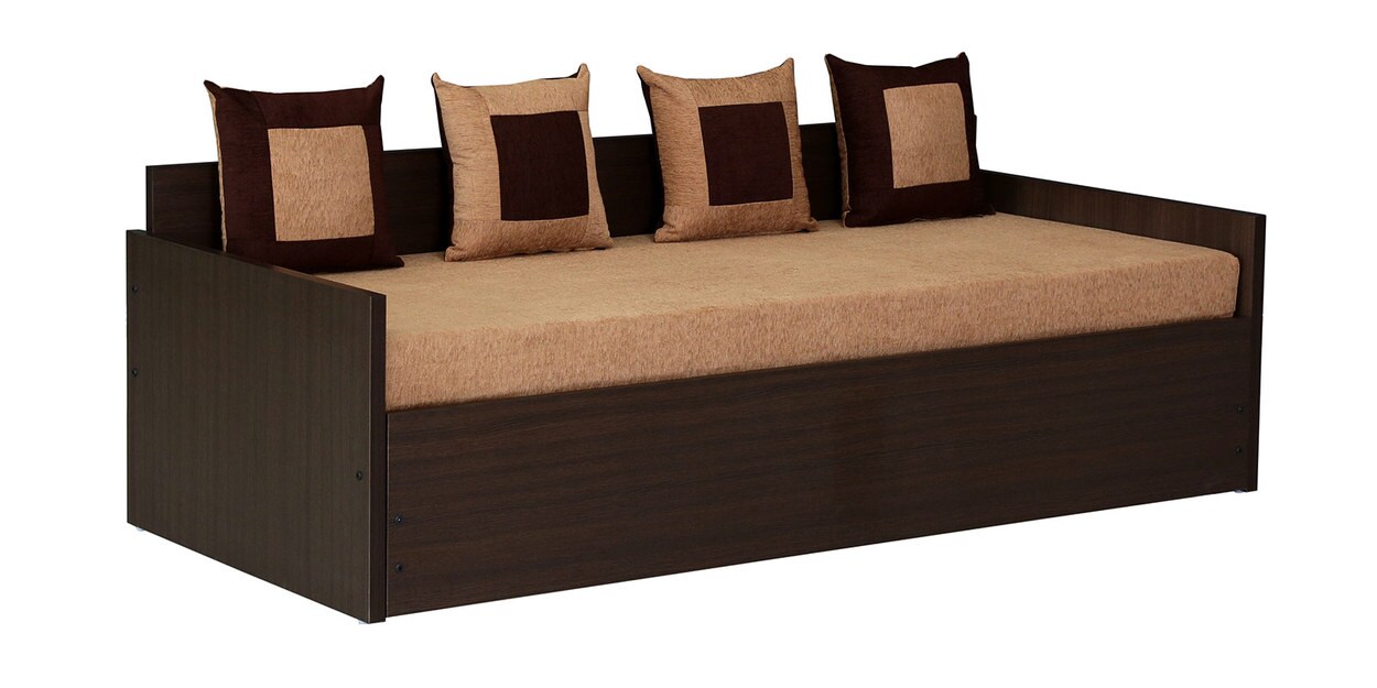 Buy Corby Sofa Cum Bed with Storage and Matress in Wenge Finish by