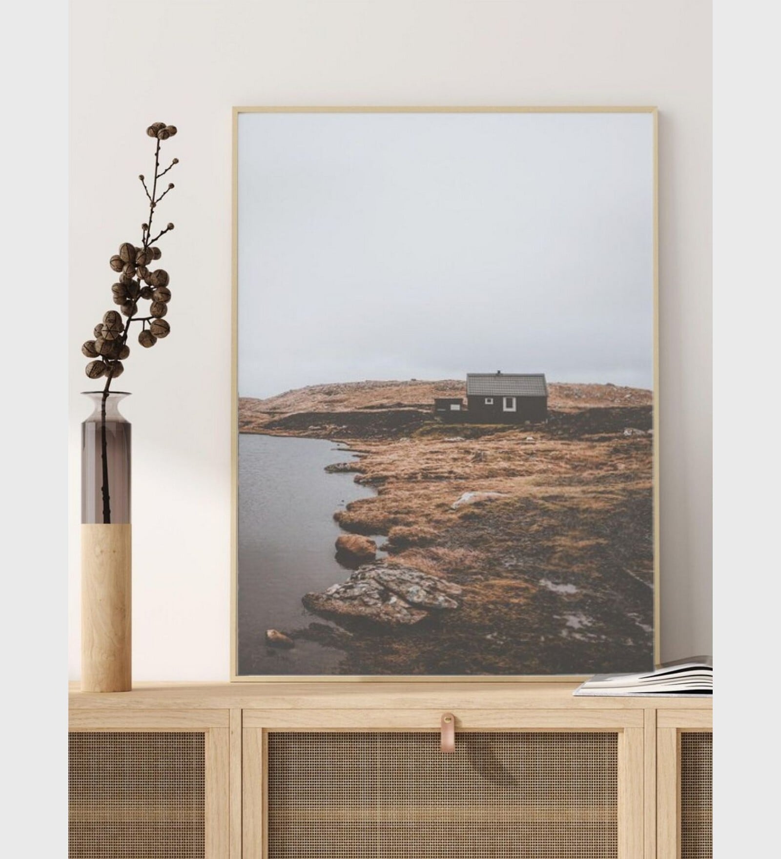 Coastal Cabin in Iceland, Scandinavian  Art