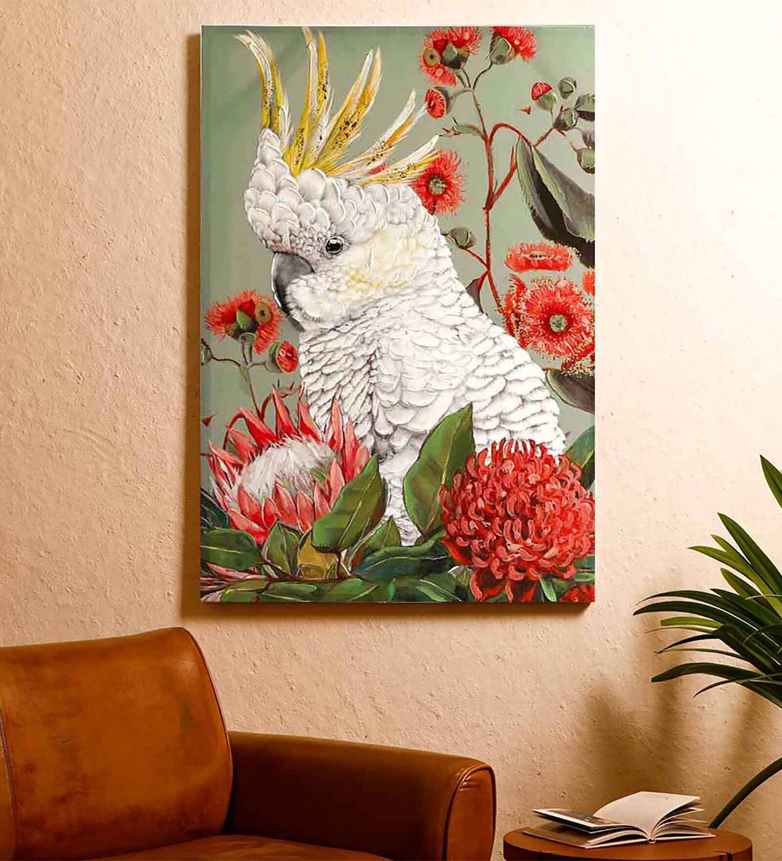 Buy Cockatoo Multicolour Canvas Wall Art Print at 11 OFF by Home4U