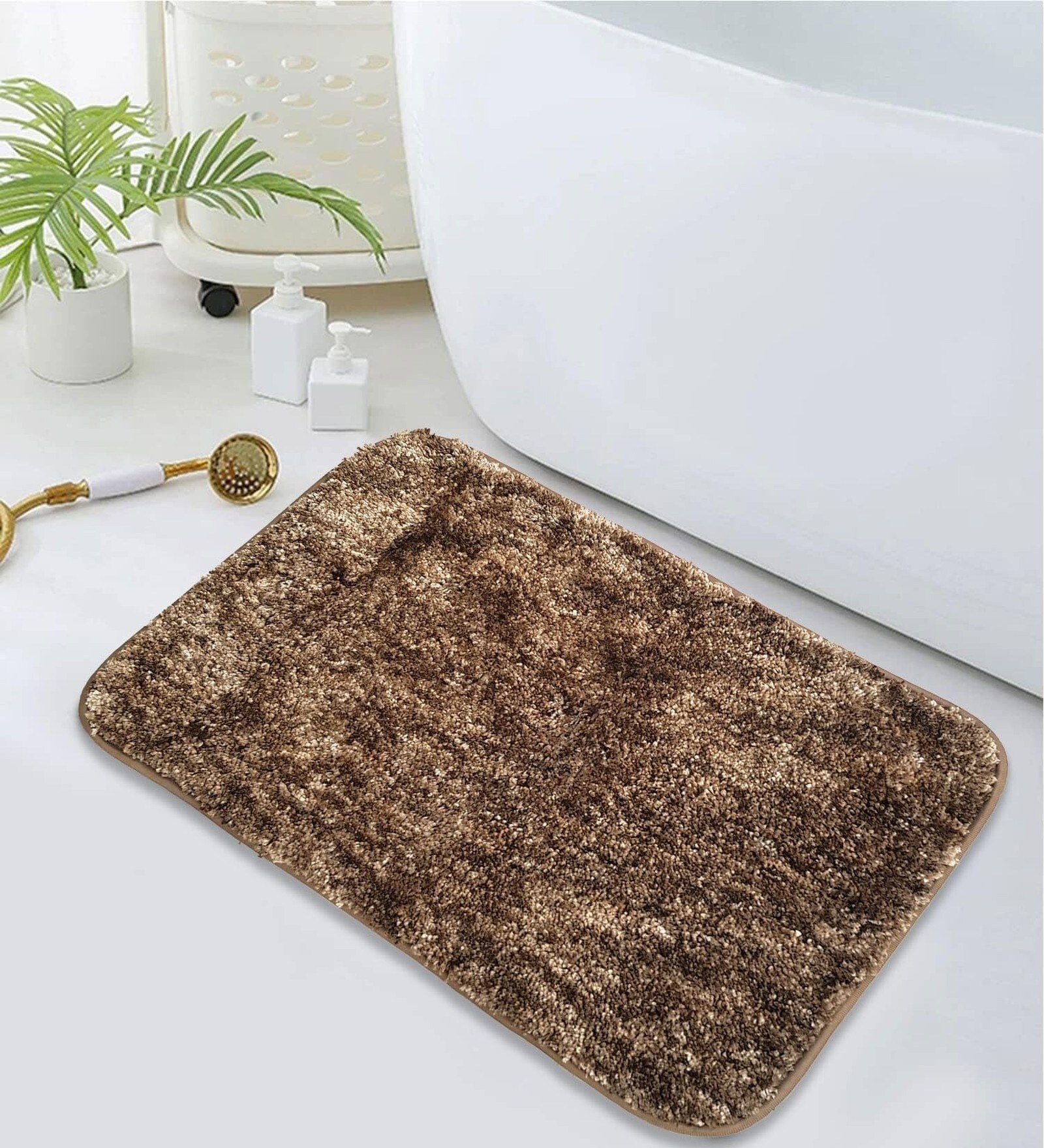 Cocoa Microfiber 23x35 Inches Super Soft Bath Mat