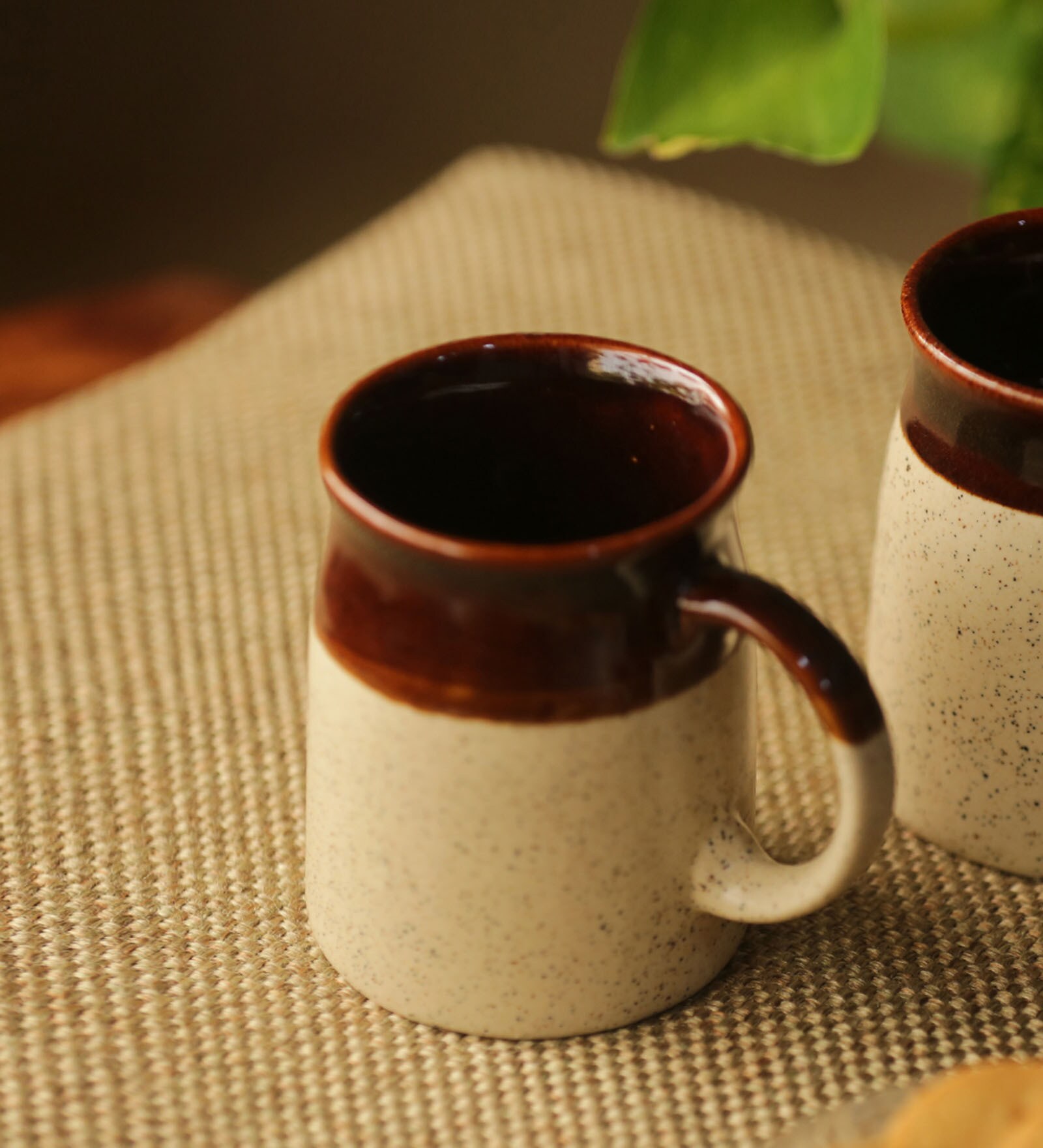 Cocoa Rims 320ml Cream & Brown Coffee Mug