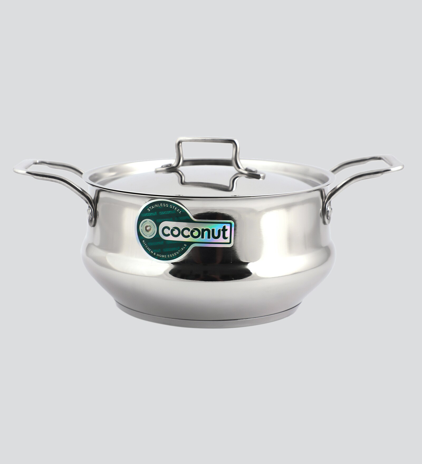 Tri-Ply 2 Ltrs Induction Friendly Silver Stainless Steel Cooking Pot