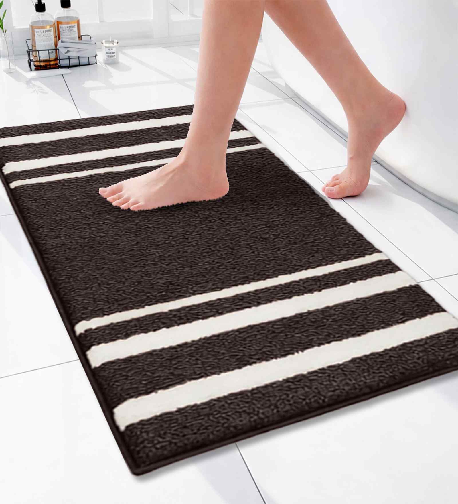 Coffee Microfiber 40x60 cm Anti Skid Bathroom Mat