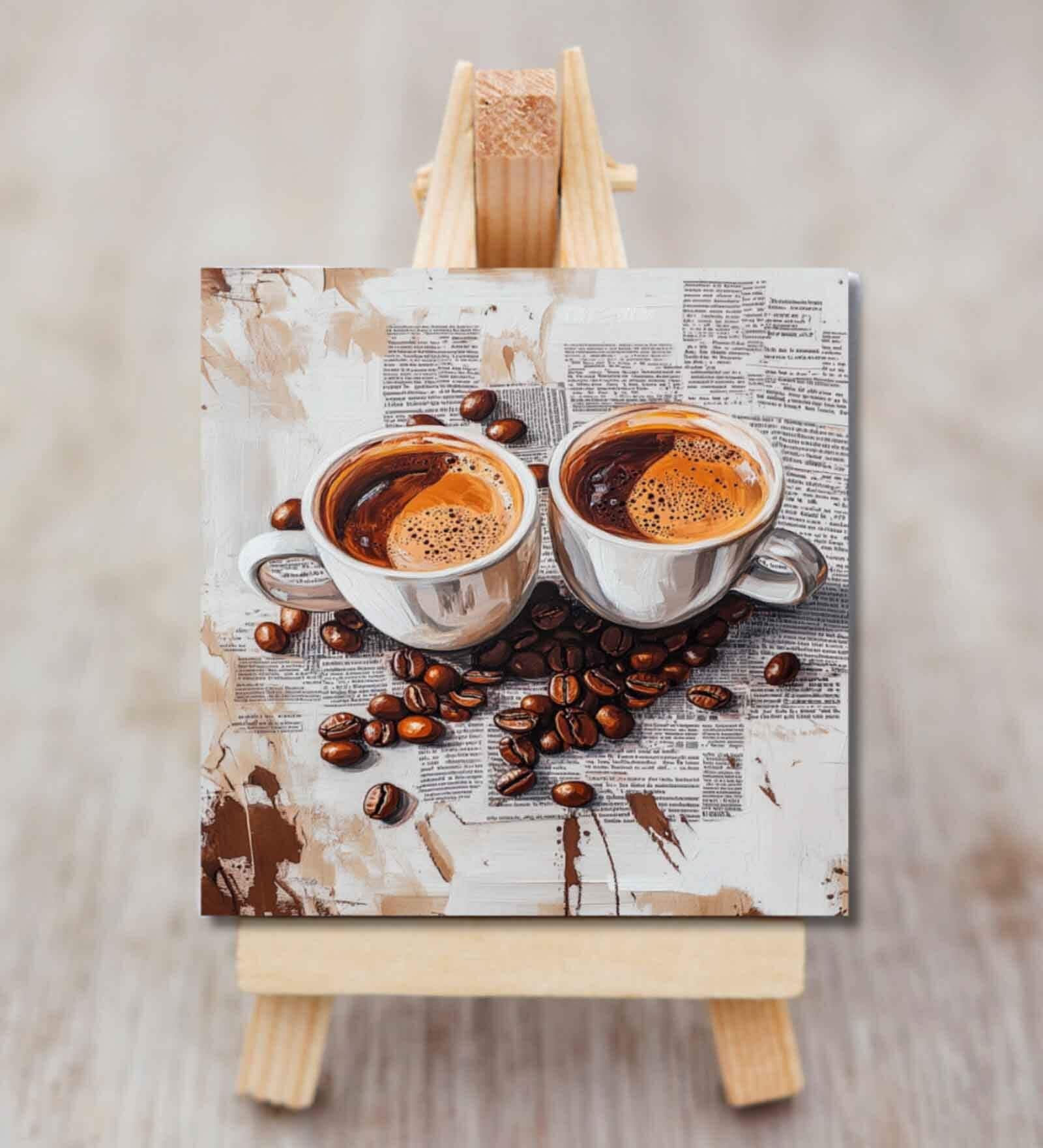 Coffee Duo Mini Canvas Frame