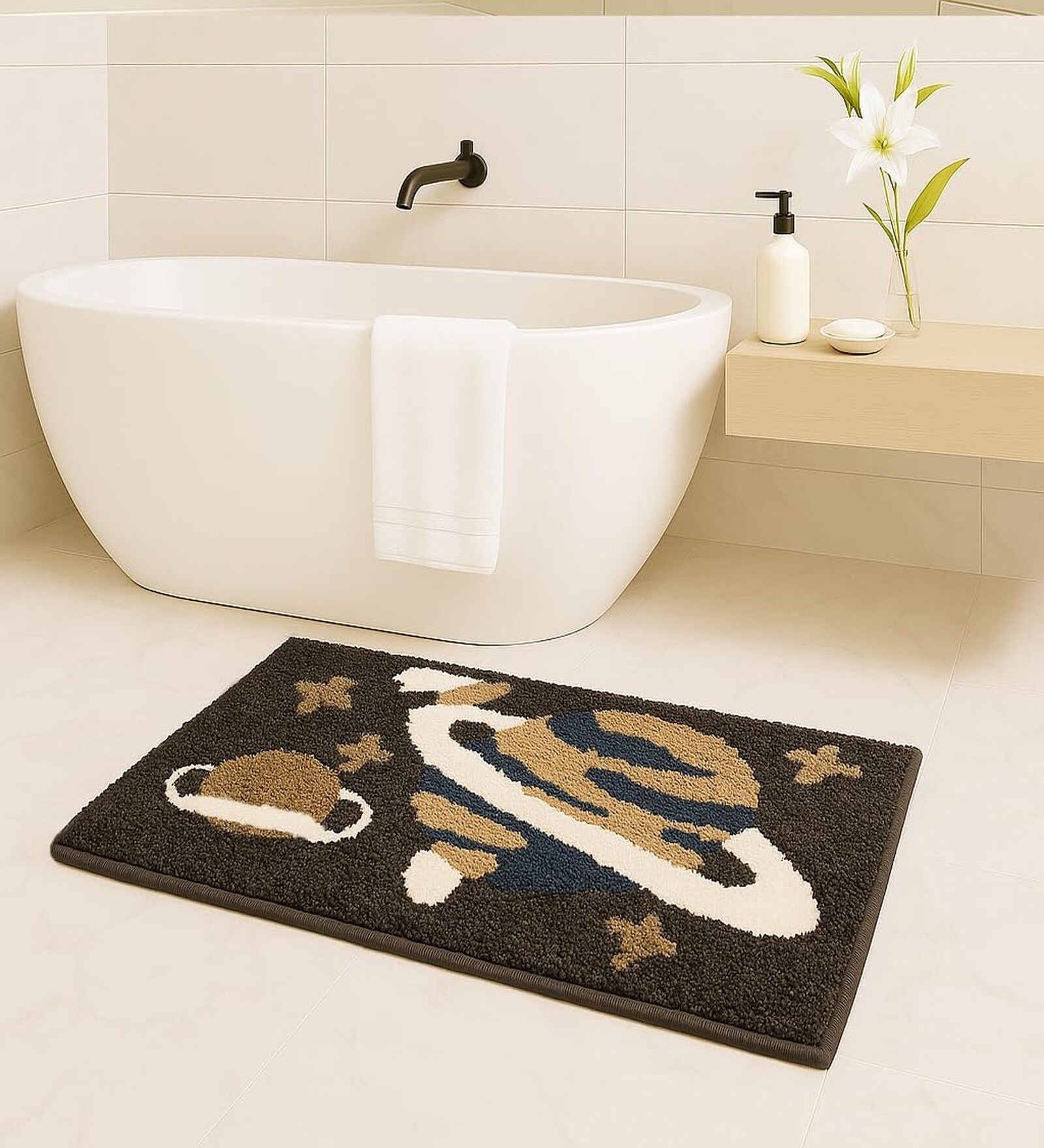 Coffee Microfiber 16x24 Inches Super Soft Bath Mat