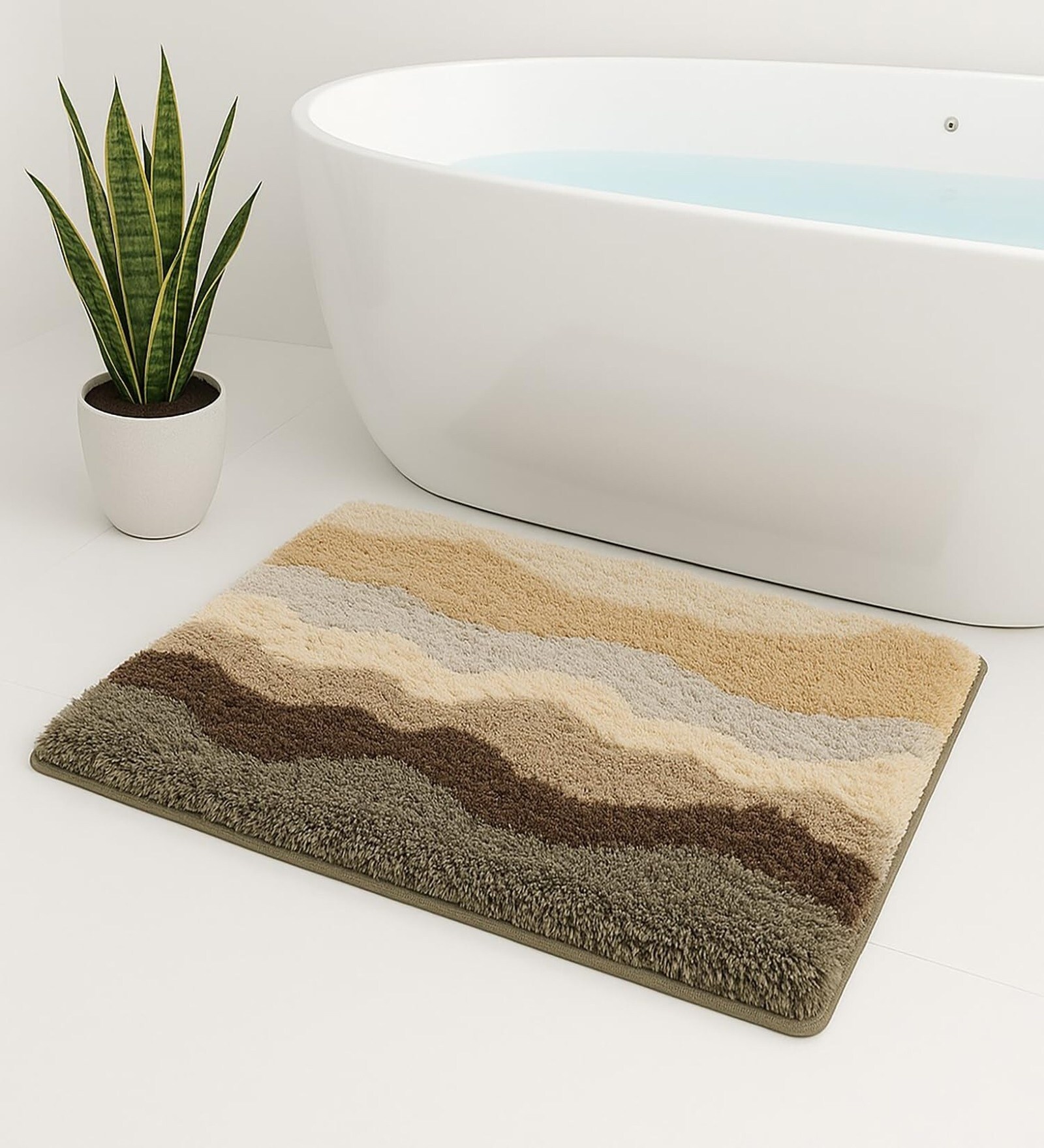 Coffee Microfiber 16x24 Inches Super Soft Bath Mat