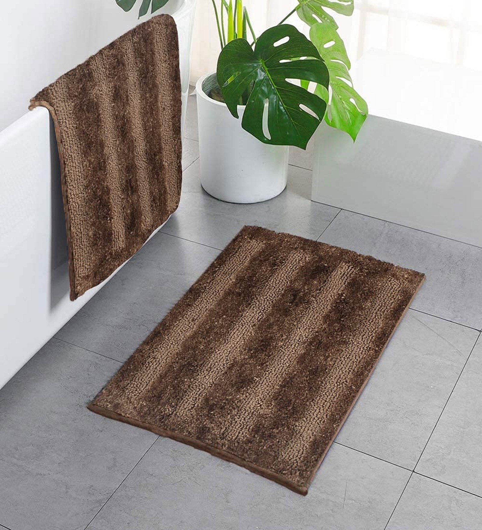 Coffee Microfiber 16x24 Inches Ultra Soft Bath Mat