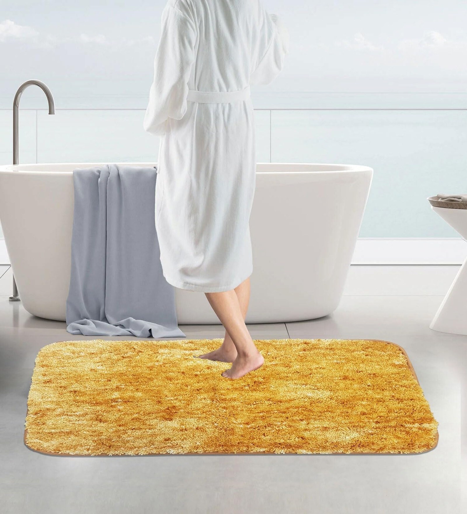 Coffee Microfiber 23x35 Inches Super Soft Bath Mat