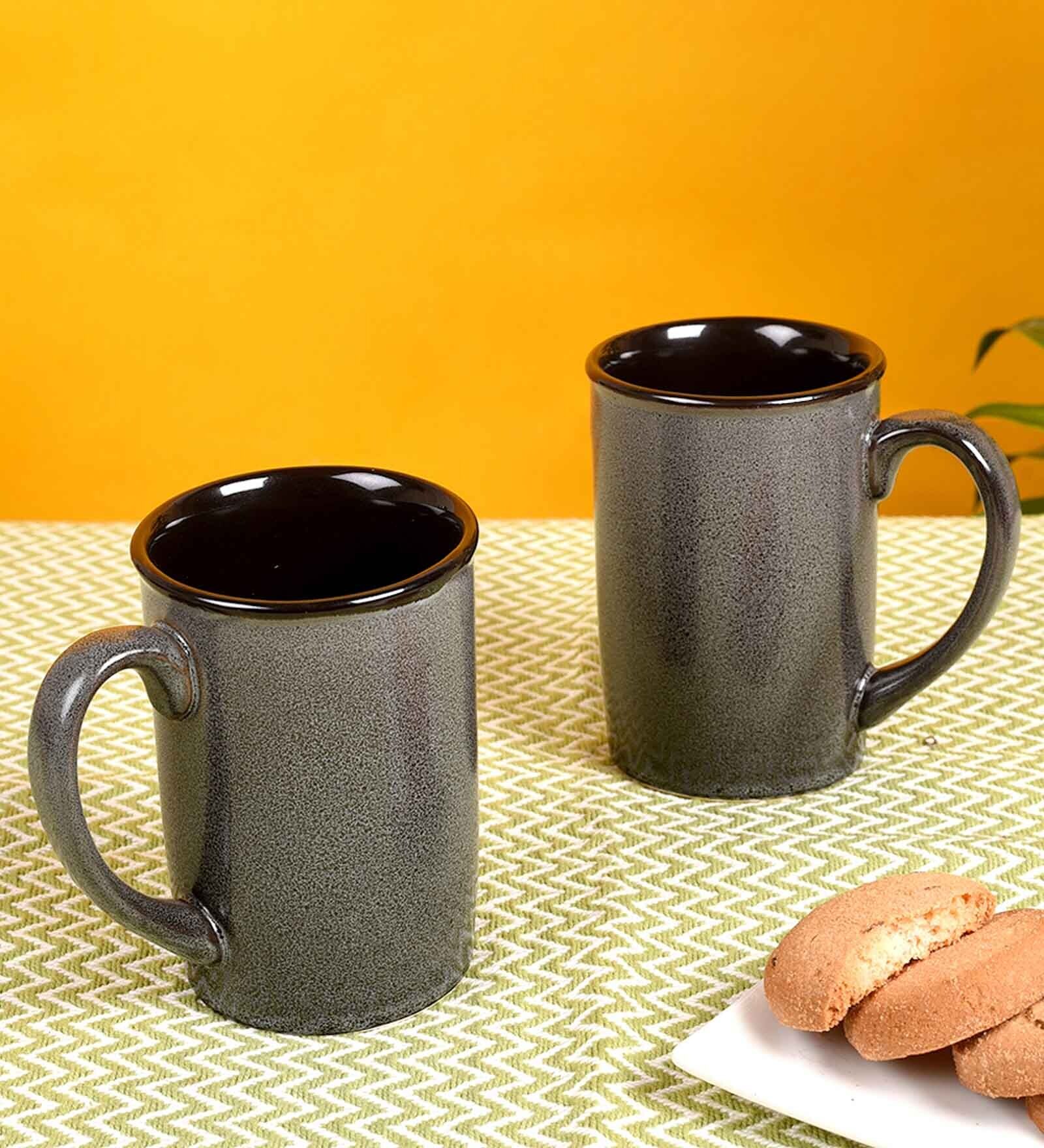 Multicolor 200 ml Ceramic (Set of 2) Coffee Mugs