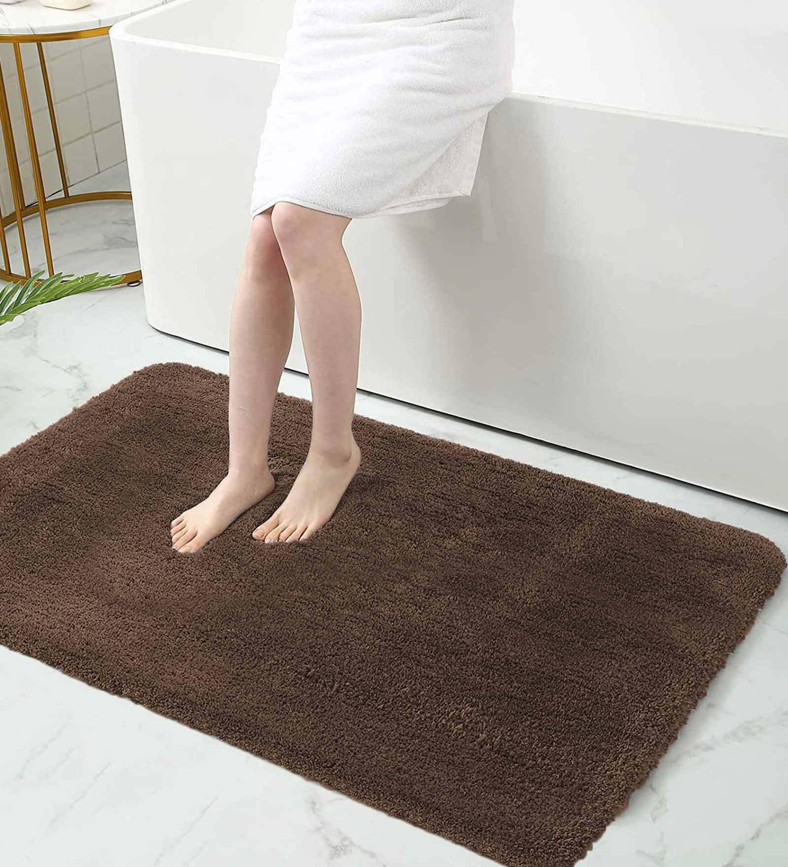 Browne Solid Microfibre 36x24 Inches AntiSkid Bath Mat