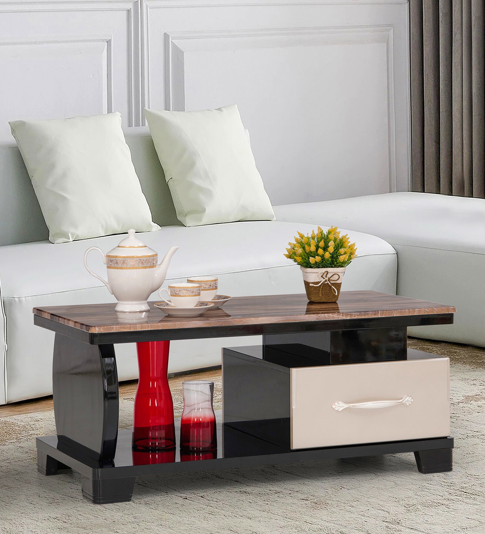 Buy Bristol Coffee Table in Brown Colour at 33 OFF by MAX FURN Pepperfry