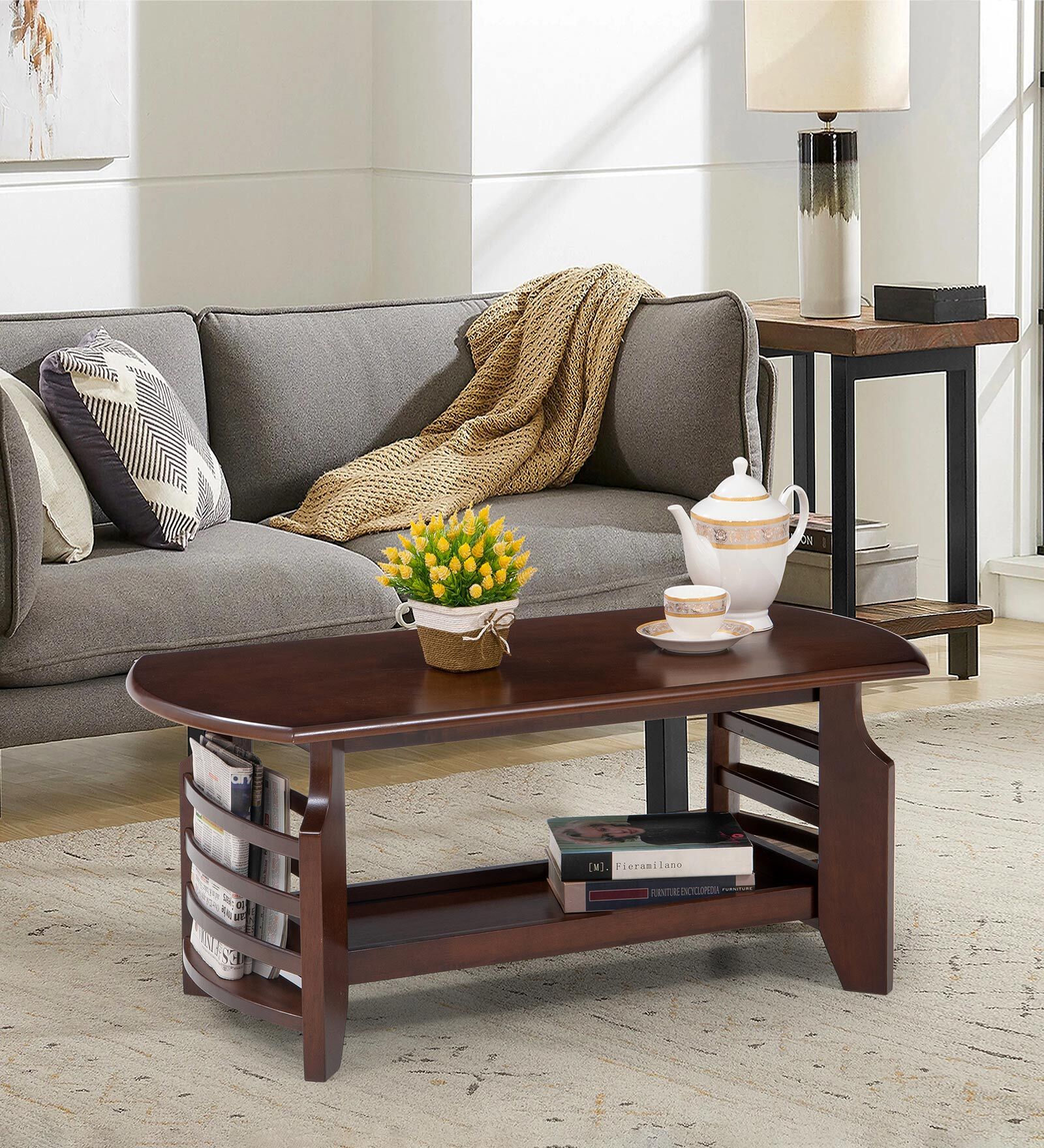 Buy Indigo Coffee Table in Walnut Finish at 27 OFF by MAX FURN Pepperfry