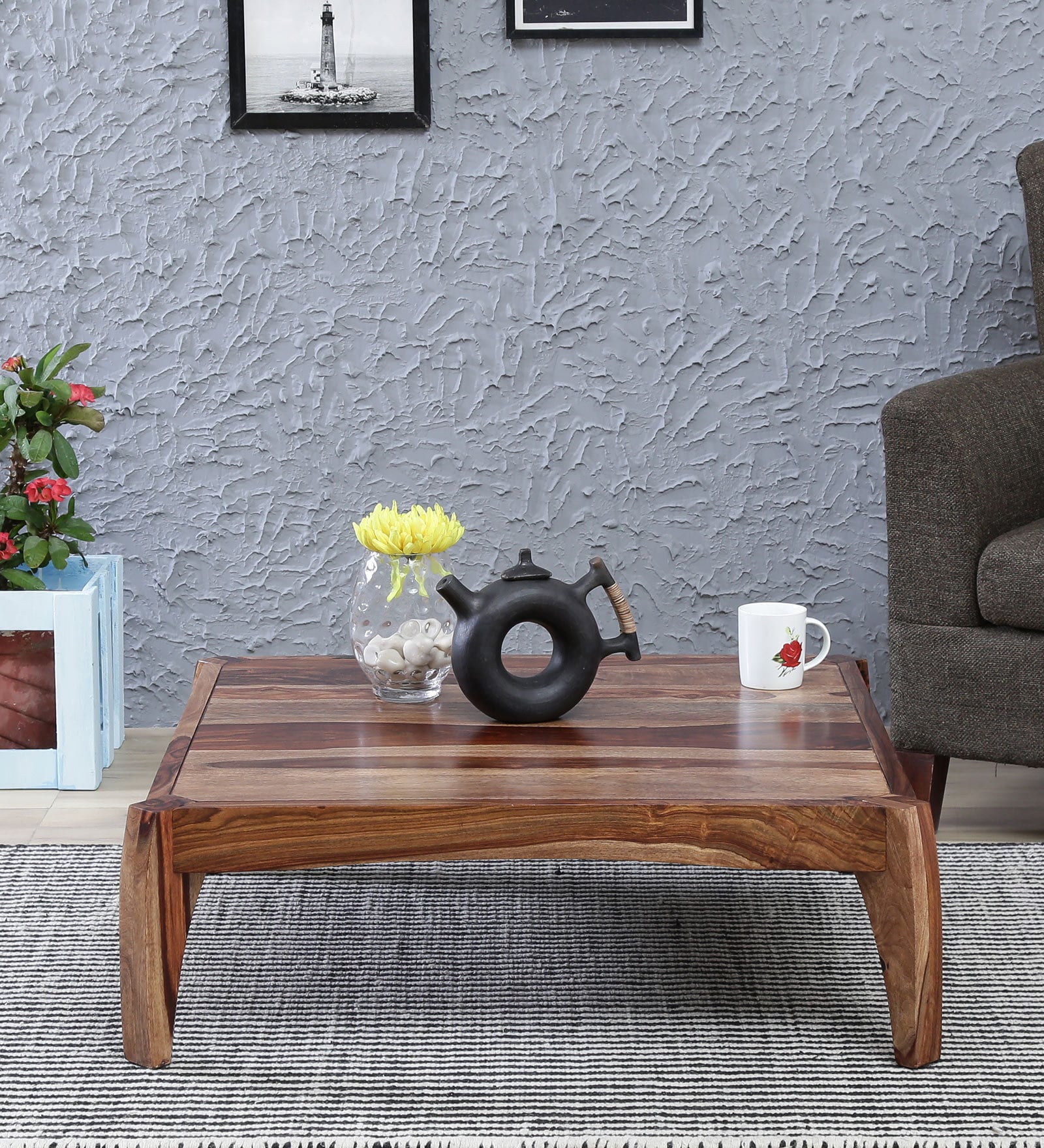 Dvina Sheesham Wood Coffee Table in Warm Walnut Finish
