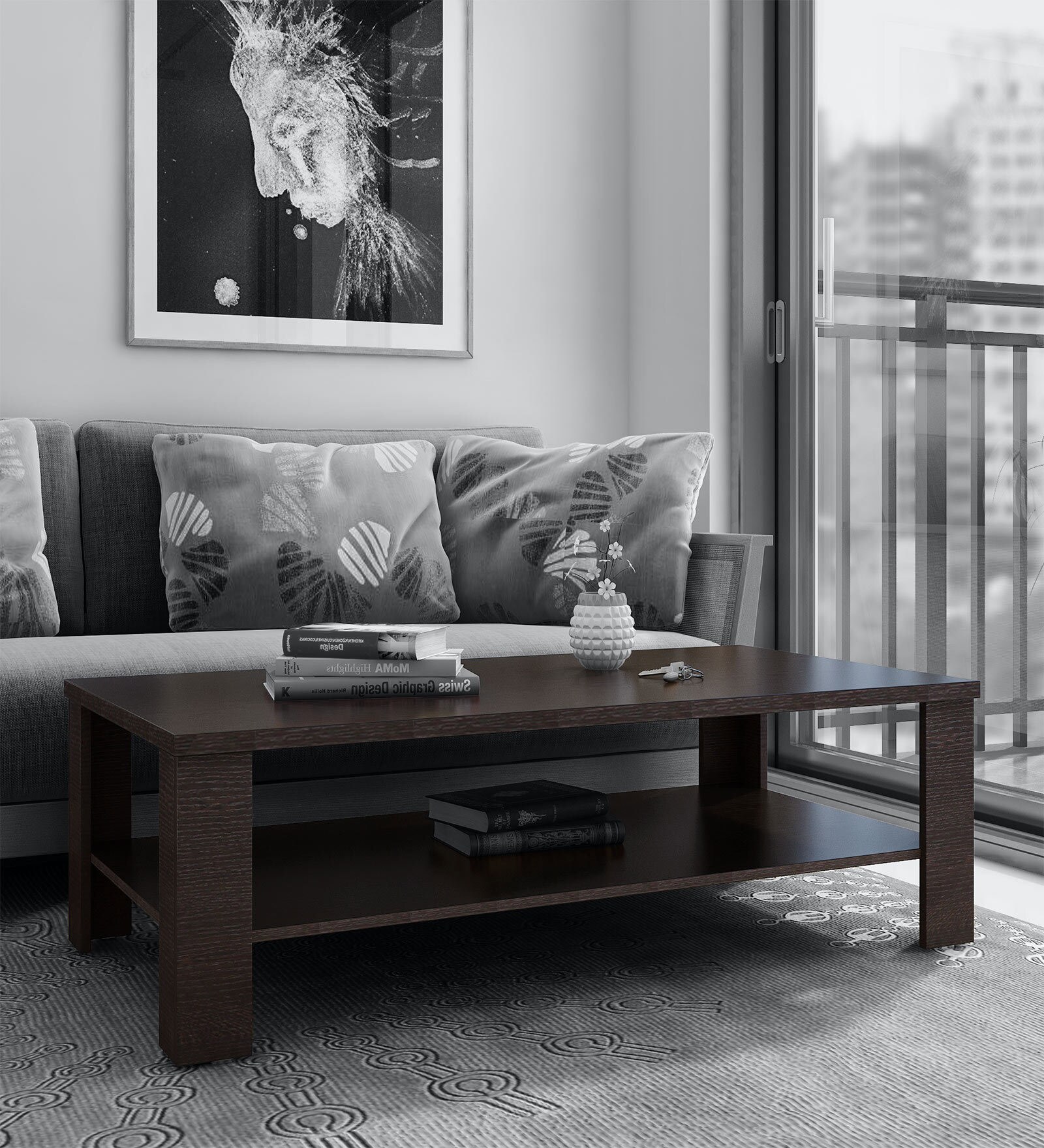 Buy Coffee Table in Wenge Finish by Crystal Furnitech Online ...
