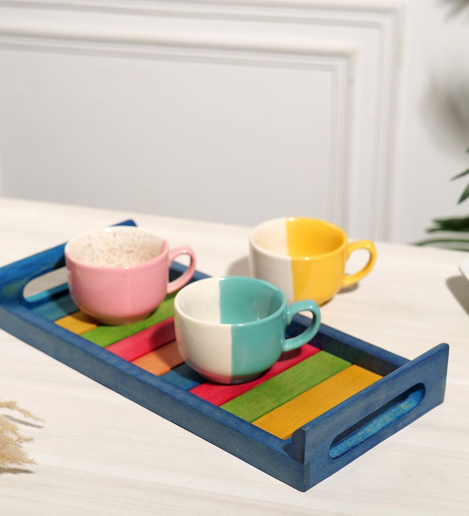 Colorful Wood Serving Tray