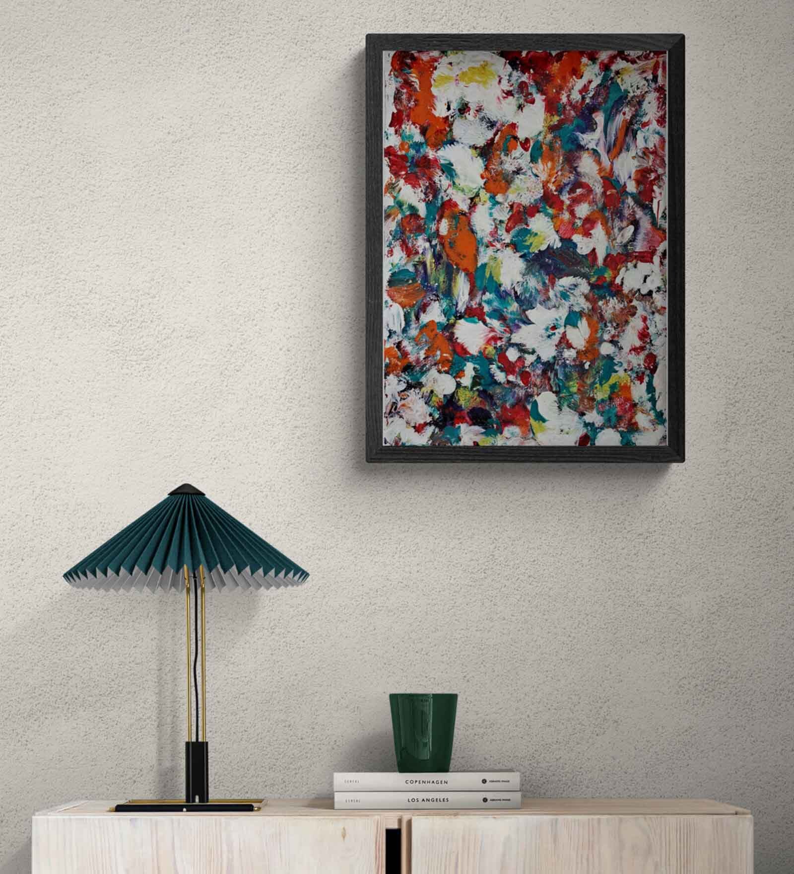 Colourful Handmade Acrylic Paint On Canvas Unframed