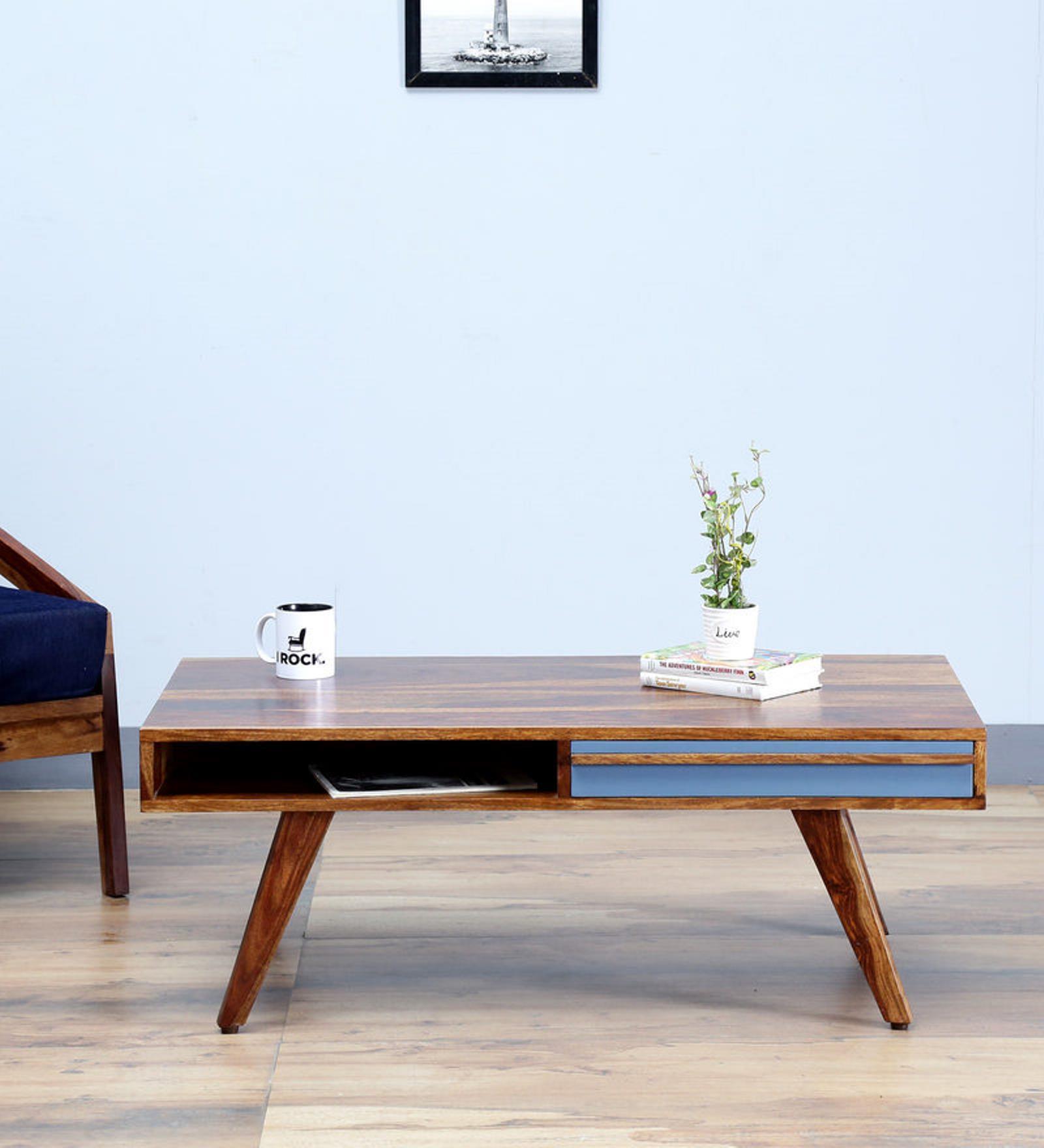 Buy Colville Coffee Table in Provincial Teak Finish on Rent Online