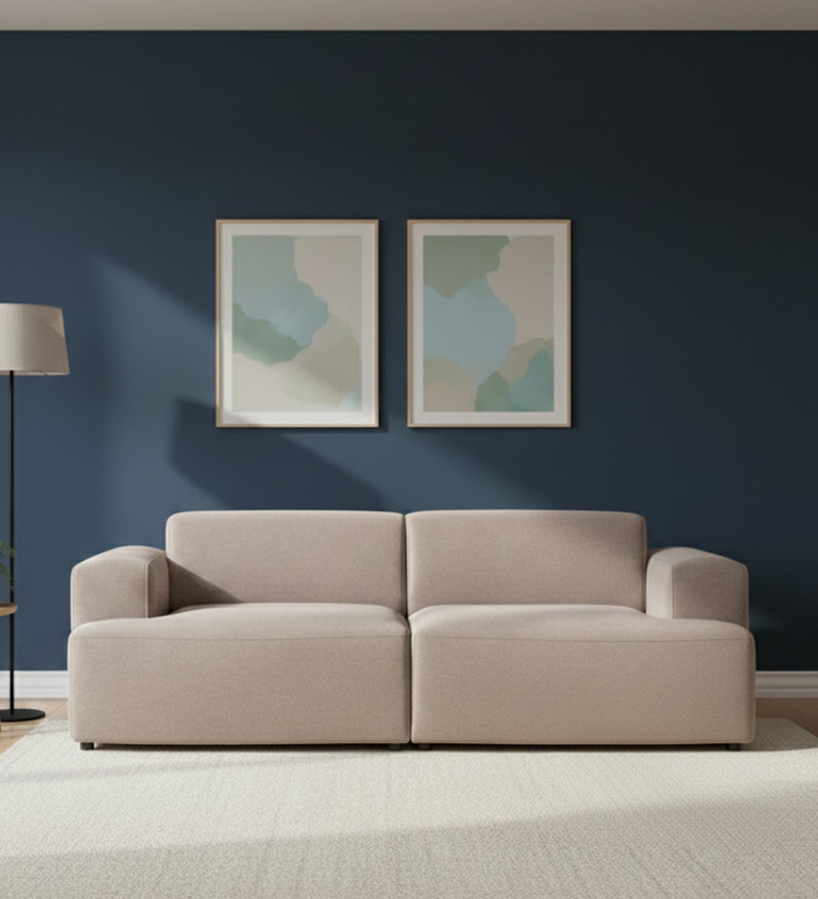 Comfort Haven Fabric 2 Seater Sofa In Mouse Grey Colour Comfort Haven Fabric 2 Seater Sofa In Mouse Grey Colour