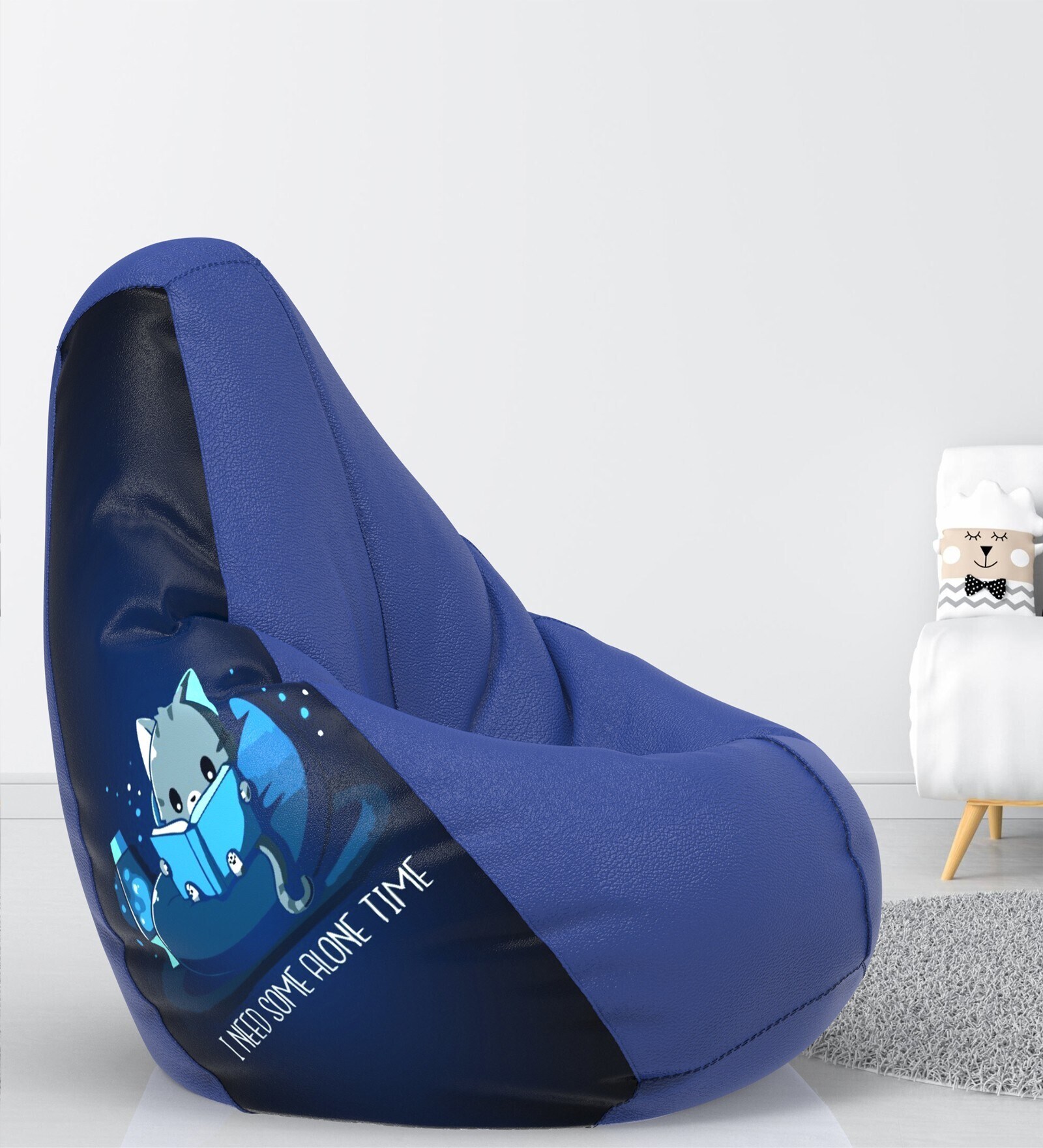 Buy PrintaBean 4XL Bean Bag with Beans In Blue & Indigo at 50 OFF by ComfyBean Pepperfry