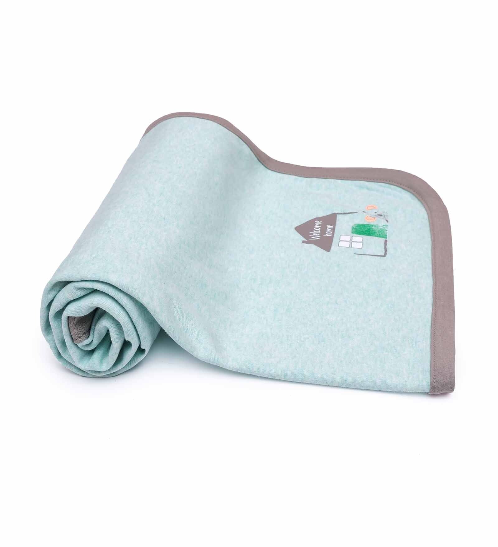 Buy Coming Home Interlock Blanket In Melange By MiArcus Online Crib