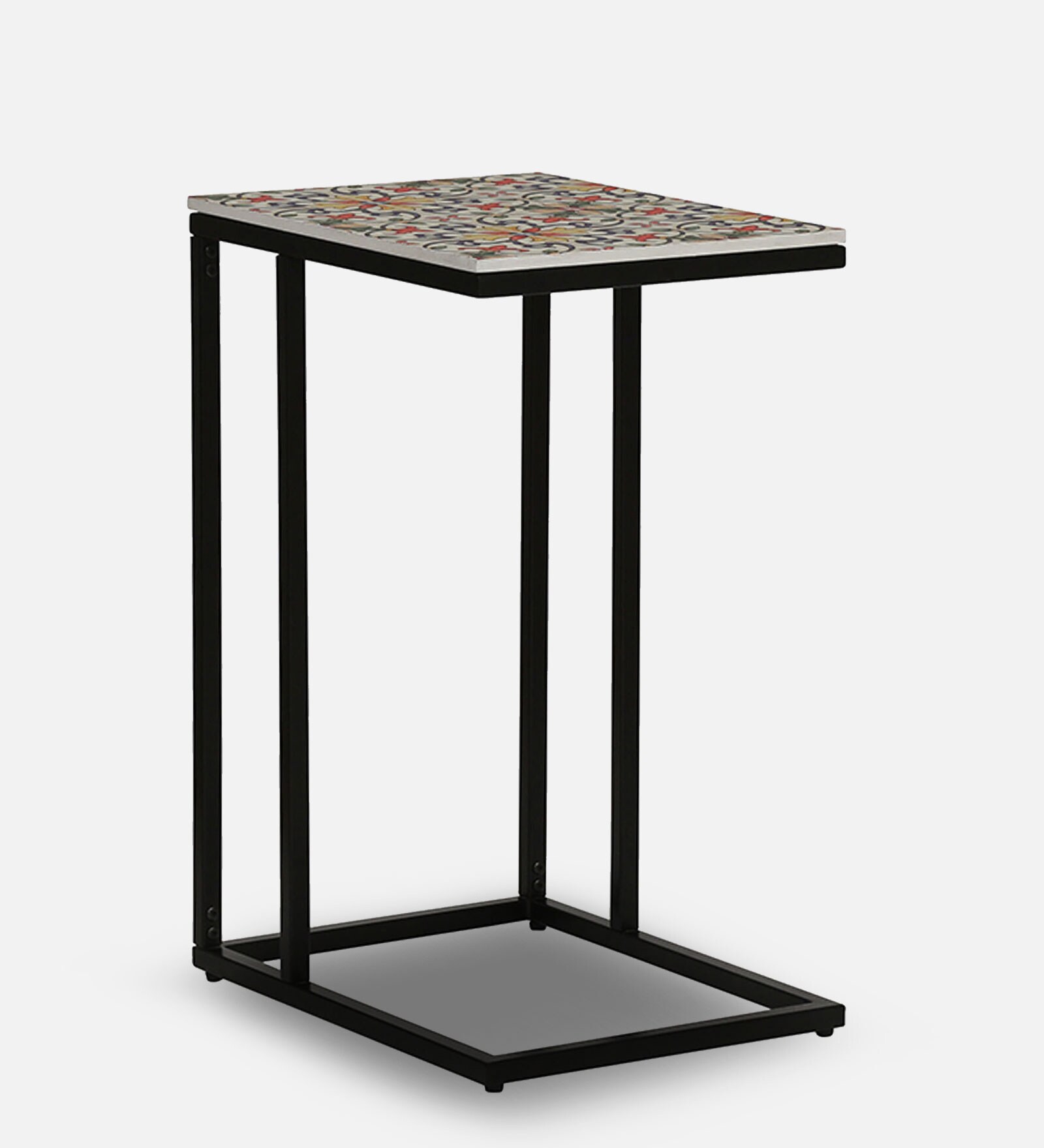 Buy Comoros Metal CShape End Table In Black Colour By Bohemiana Online