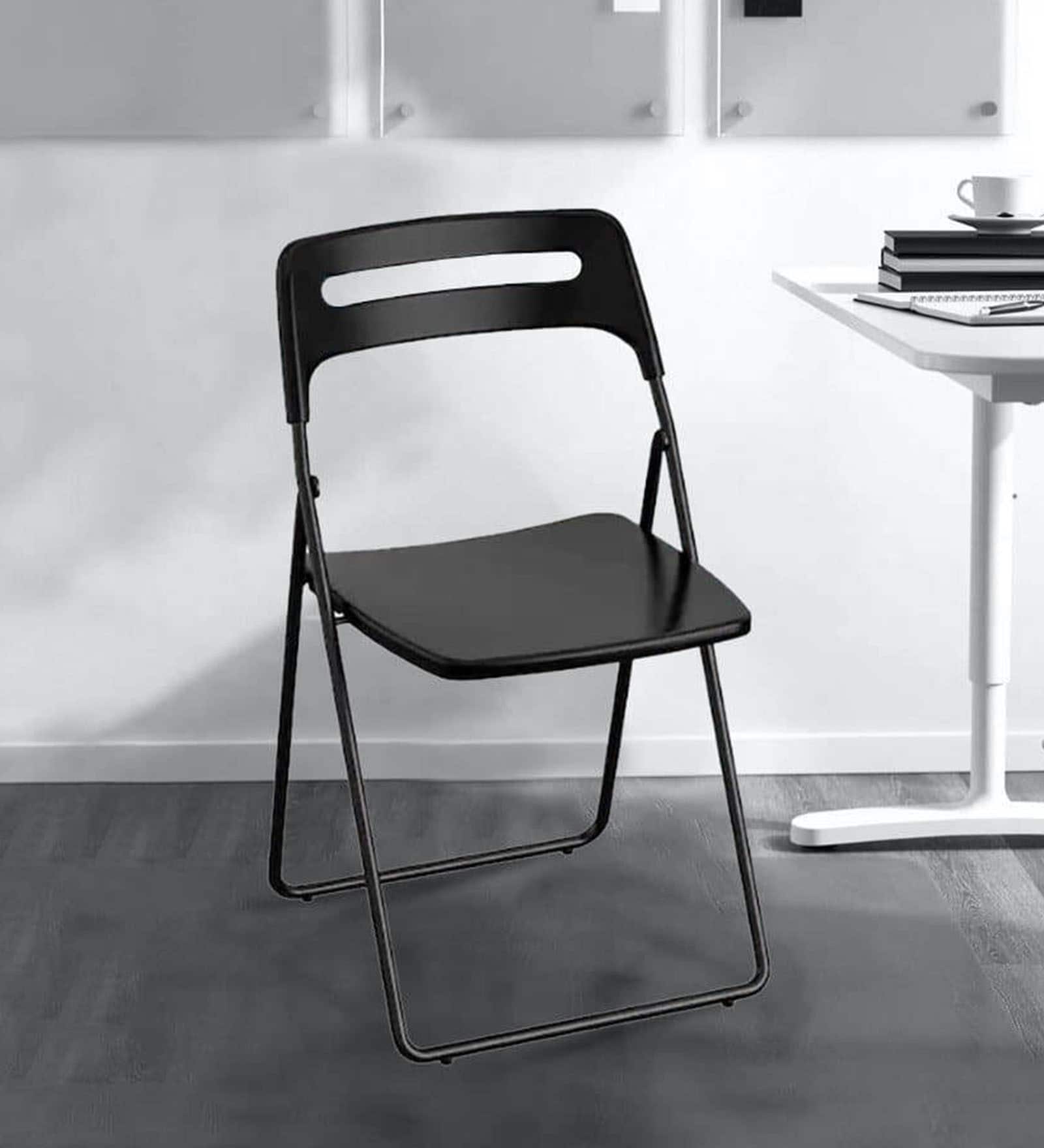 Compact Foldable Chair in Black Colour