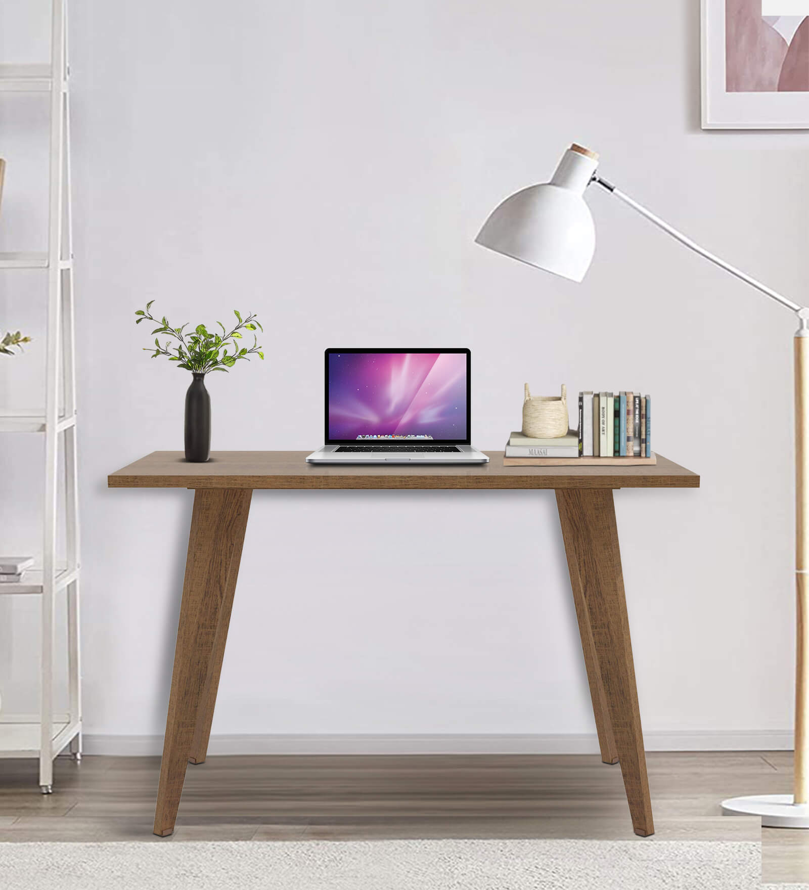 Compact Writing Table In Natural Finish