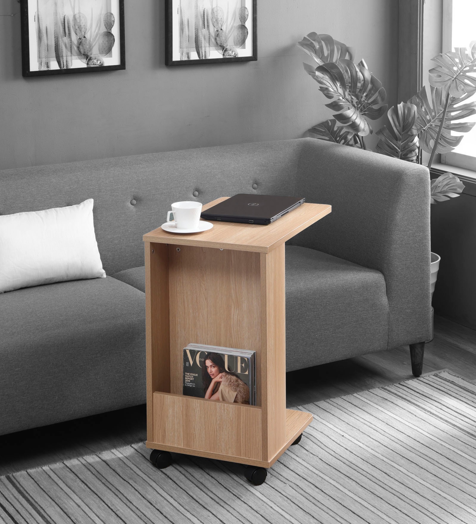 Companion Portable table in Light Oak Finish