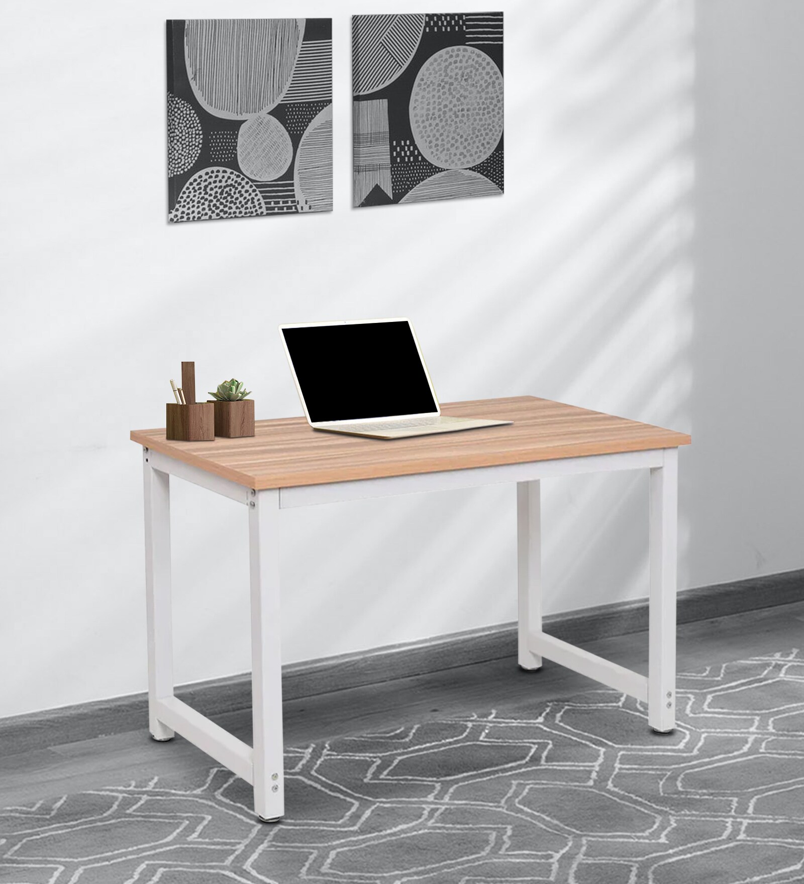 Buy Computer Table In Natural Finish at 27% OFF by EFC | Pepperfry