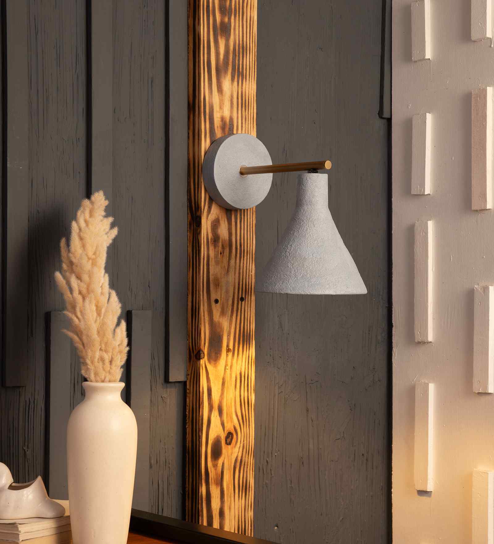 Concrete Grey Wall Sconce Concrete Grey Wall Sconce