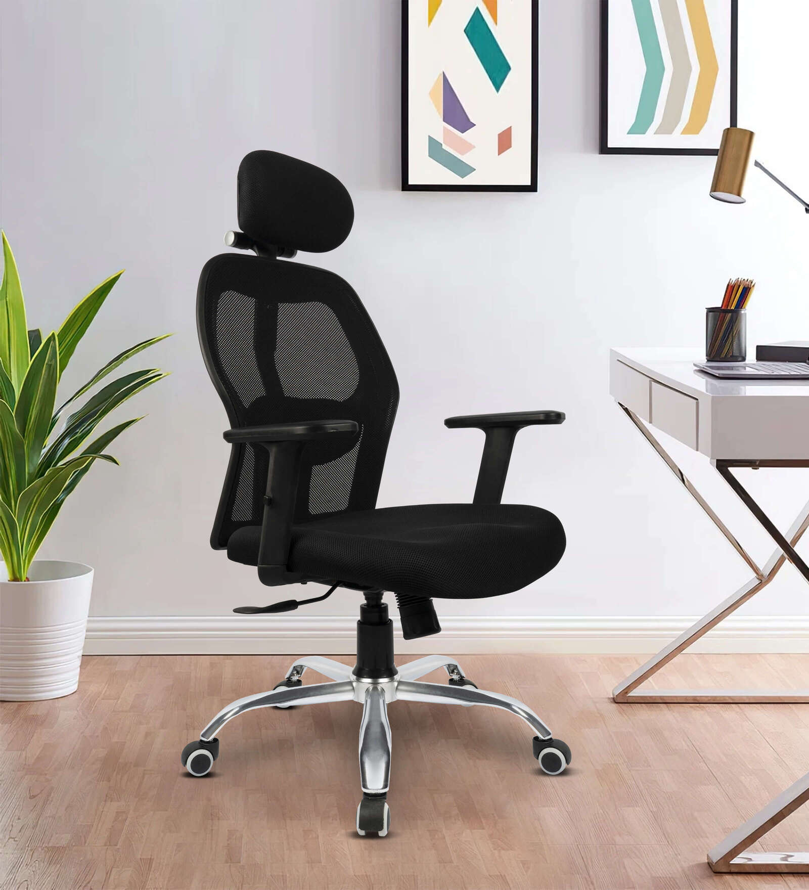 Confidant Breathable Mesh Ergonomic Chairs In Black Colour