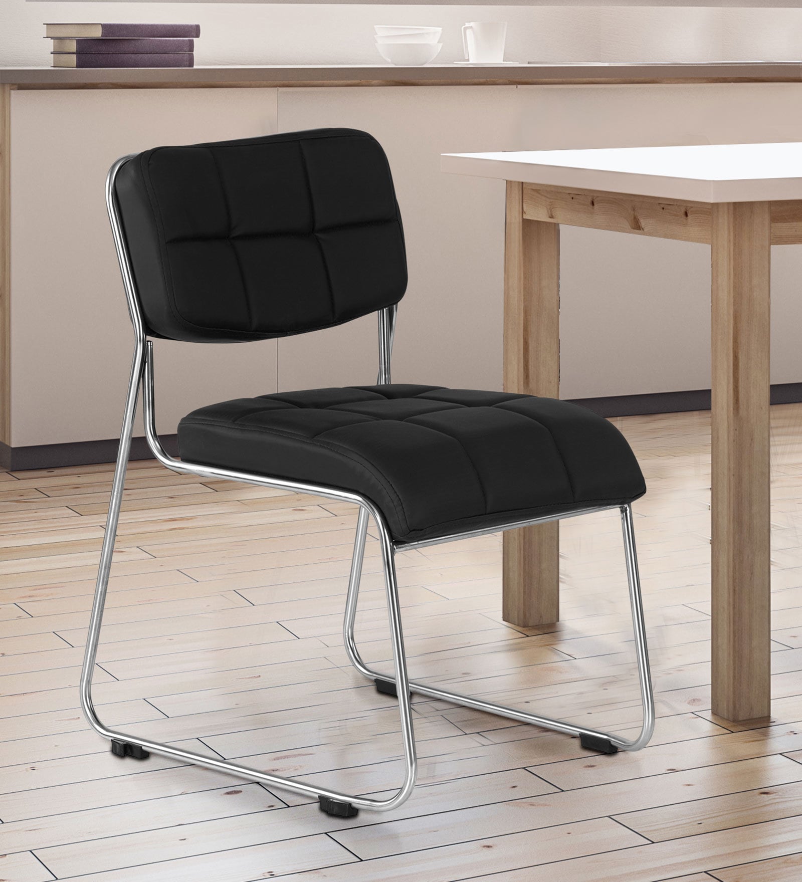 Contract Metal Guest Chair in Black Colour