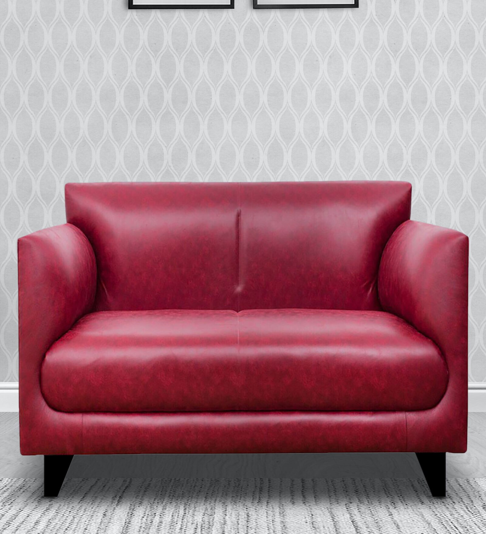 Convi 1 Seater Sofa In Blood Maroon Colour