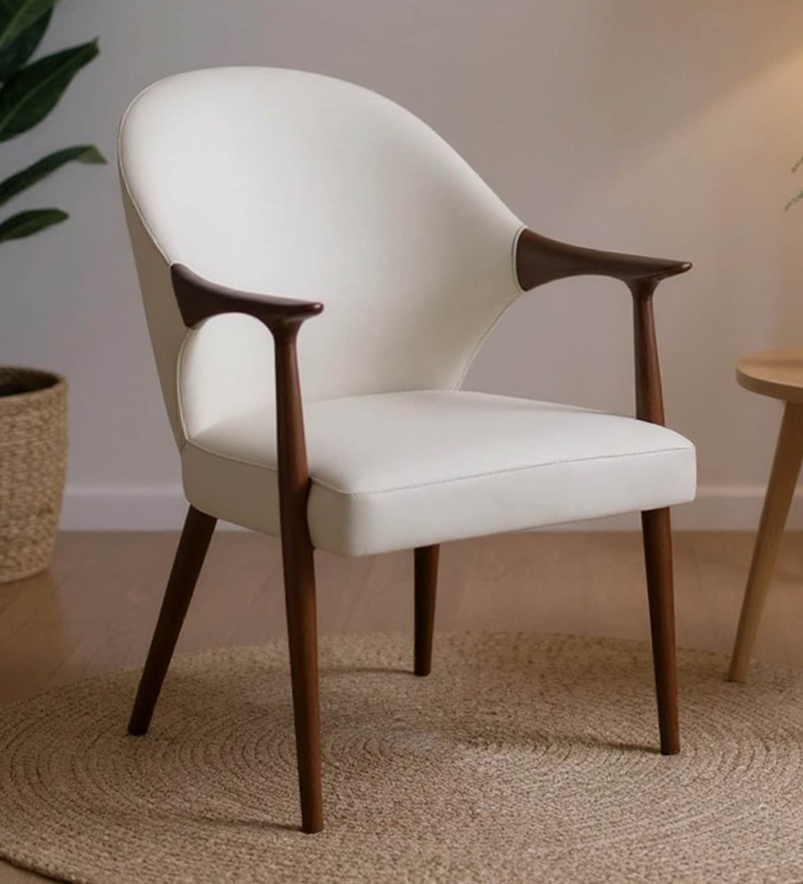 Cooper Ash wood Dining Chairs In Ivory Colour (Set Of 2 )