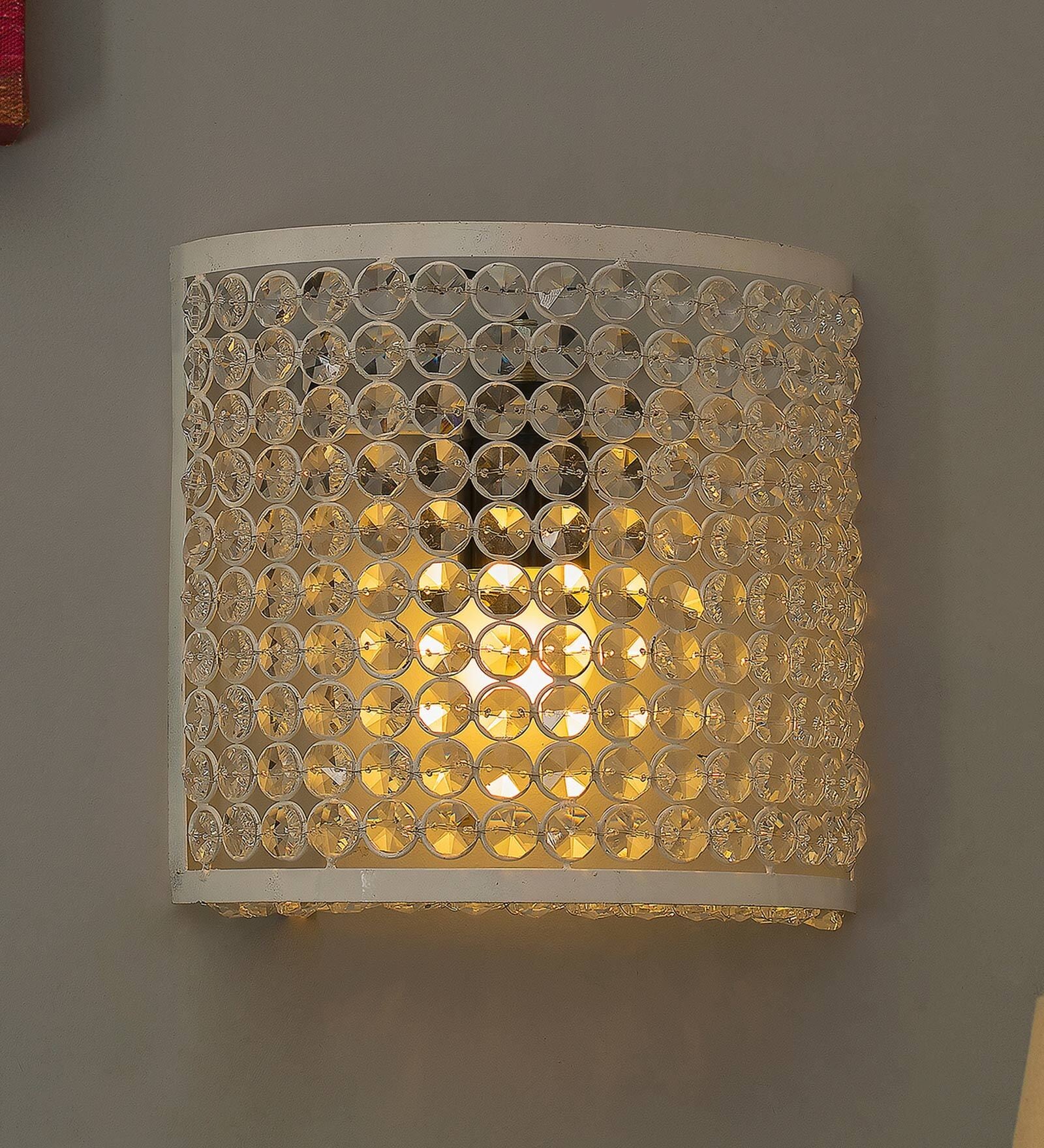 Moby Copper Crystal Flush Mount Wall Light