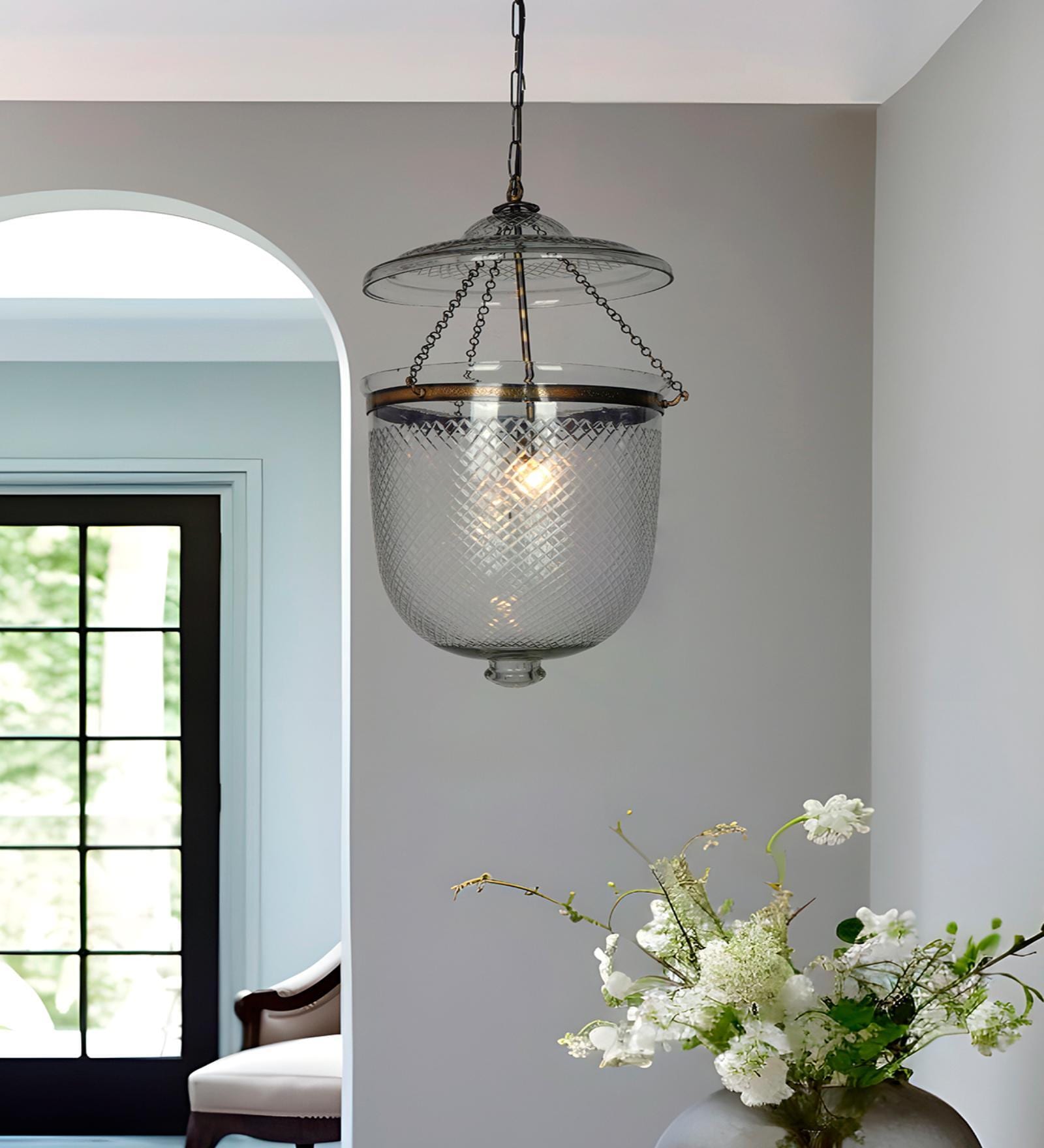 Copper Glass Novelty Hanging Light