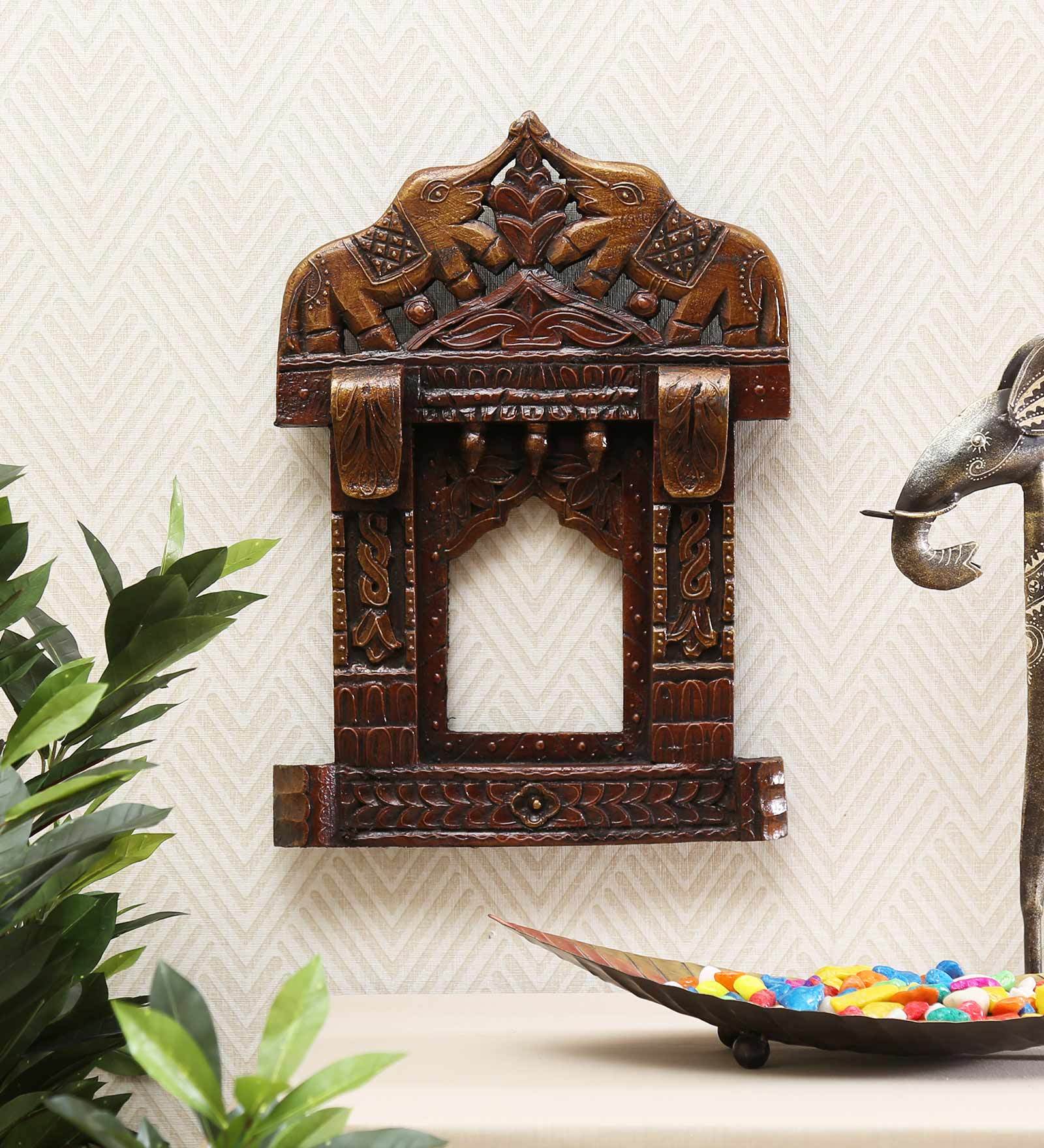 Buy Brown Solid Wood Jharokha at 100% OFF by Craft Tree | Pepperfry