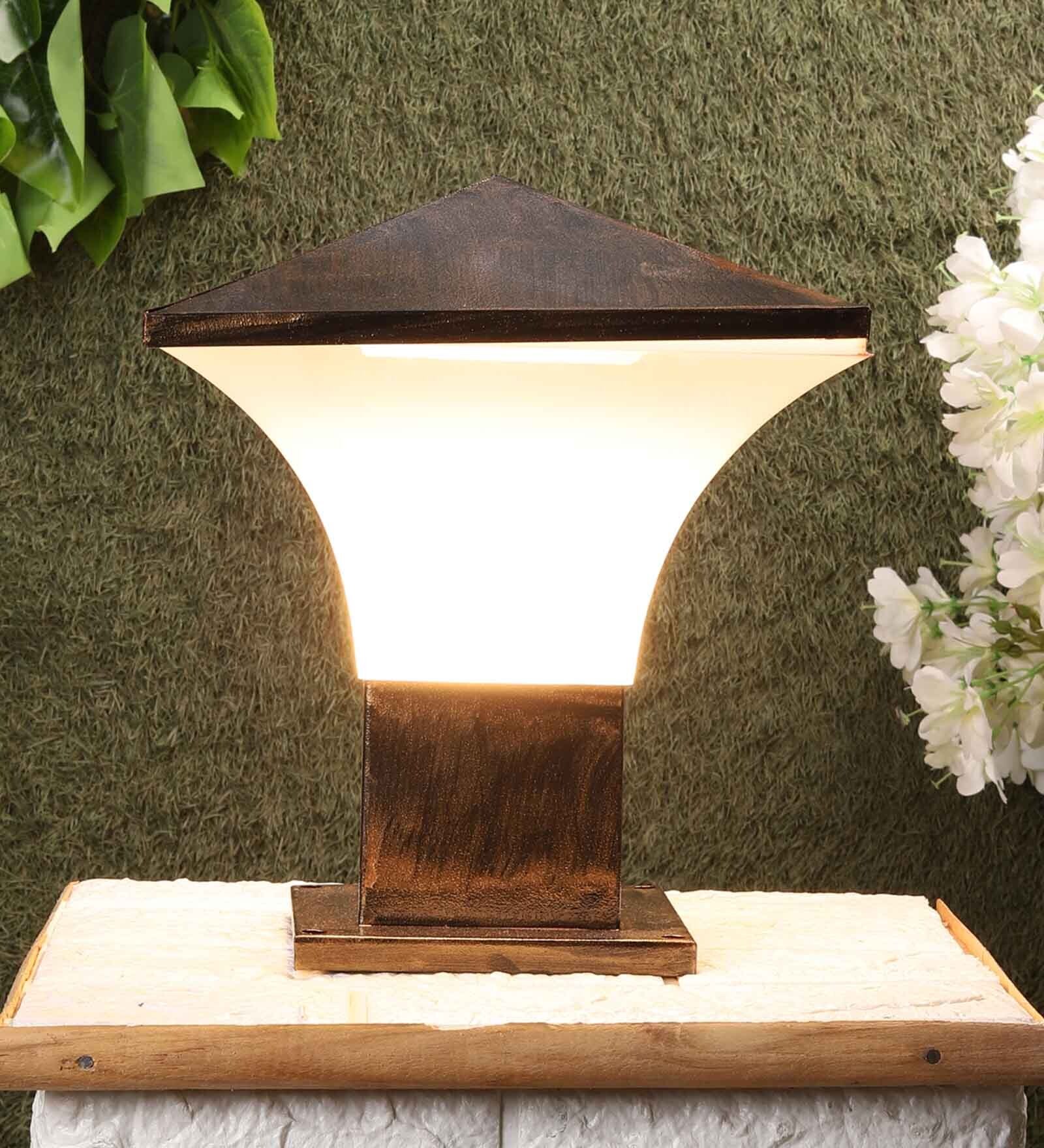 Copper Metal Gate Light