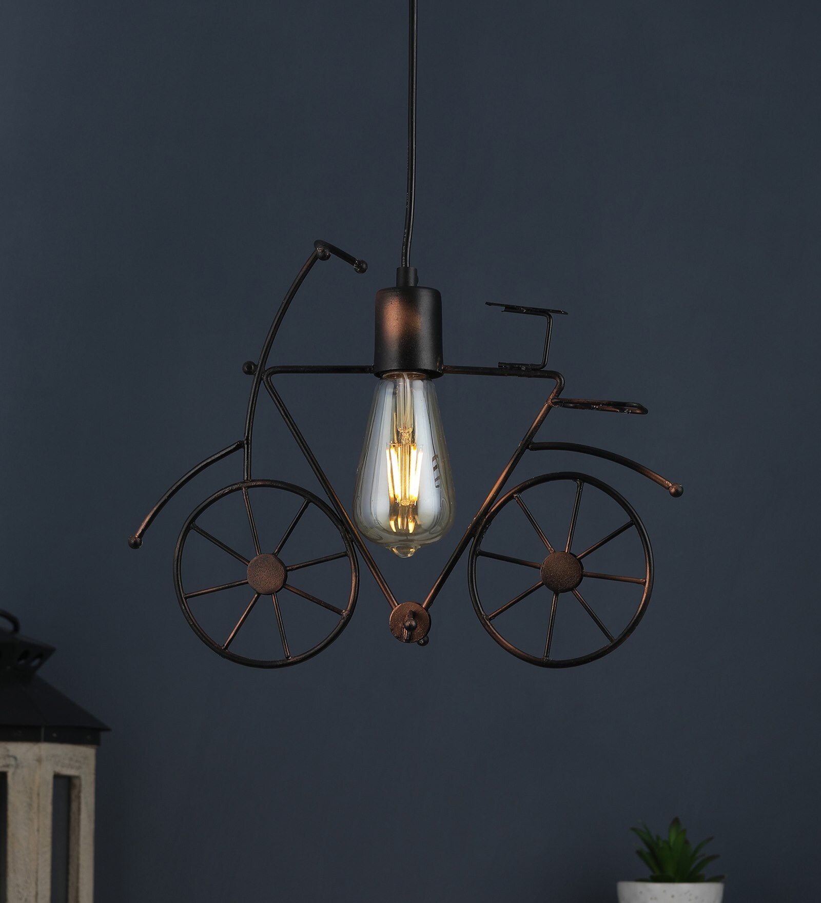 George Copper Metal Hanging Light