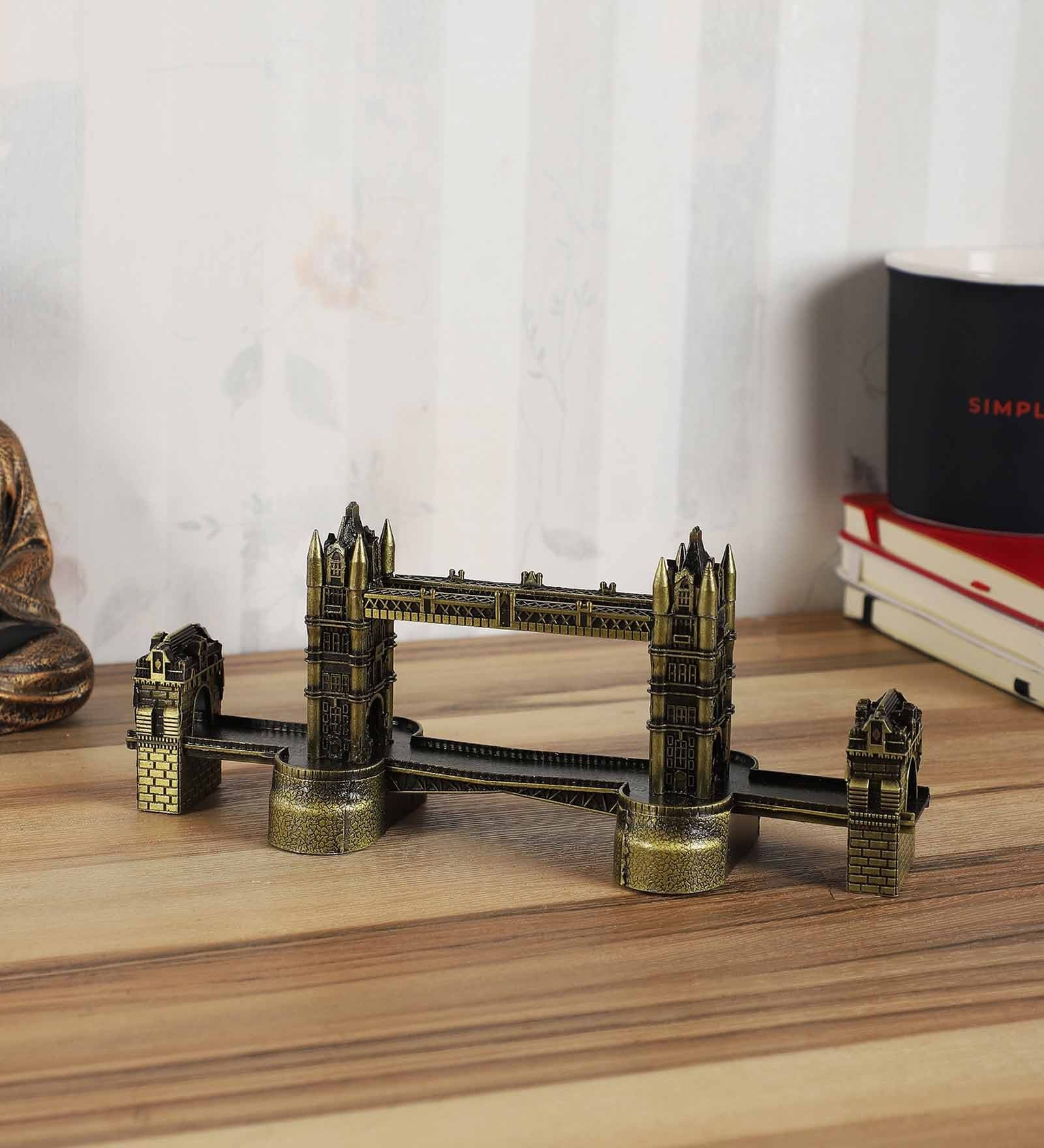 Copper Metal Tower Bridge London Monuments Decor Showpiece