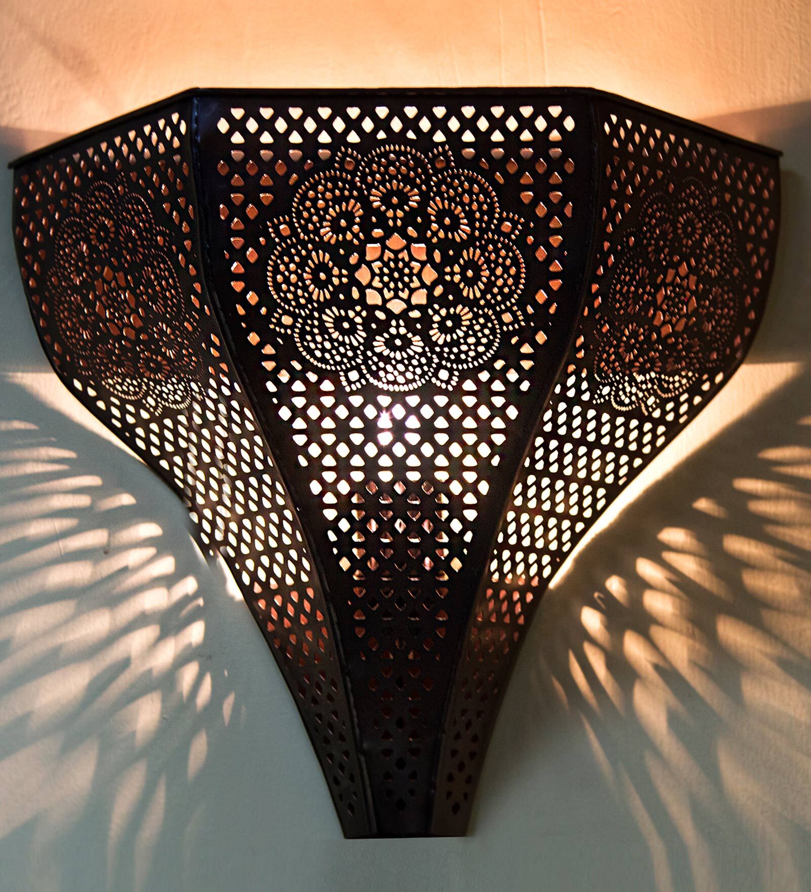 Midwest Copper Metal Flush Mount Wall Light